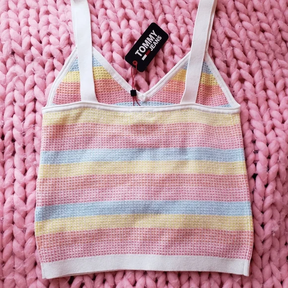 Tommy Hilfiger jeans knitted top xs brand new with tags - Picture 3 of 6